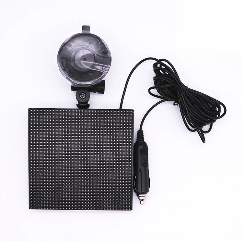 Bluetooth wireless LED car display screen with aluminium frame and 32x32 RGB LED matrix