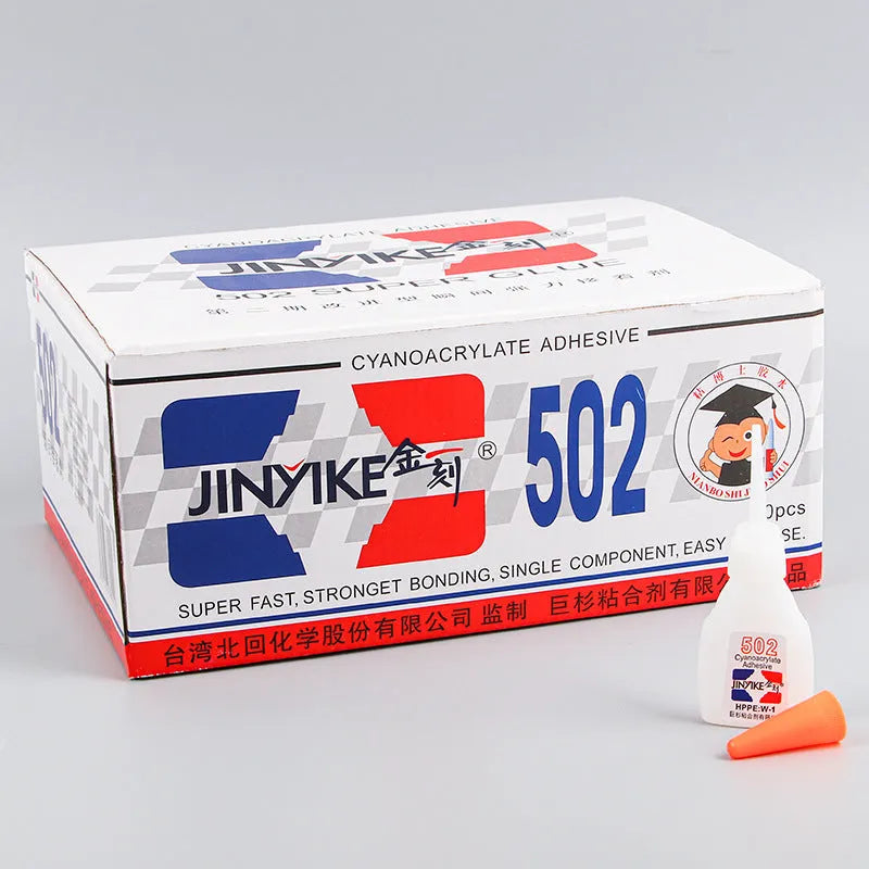 Tube of instant strong adhesive glue for specialised shoe sole and heel repairs.