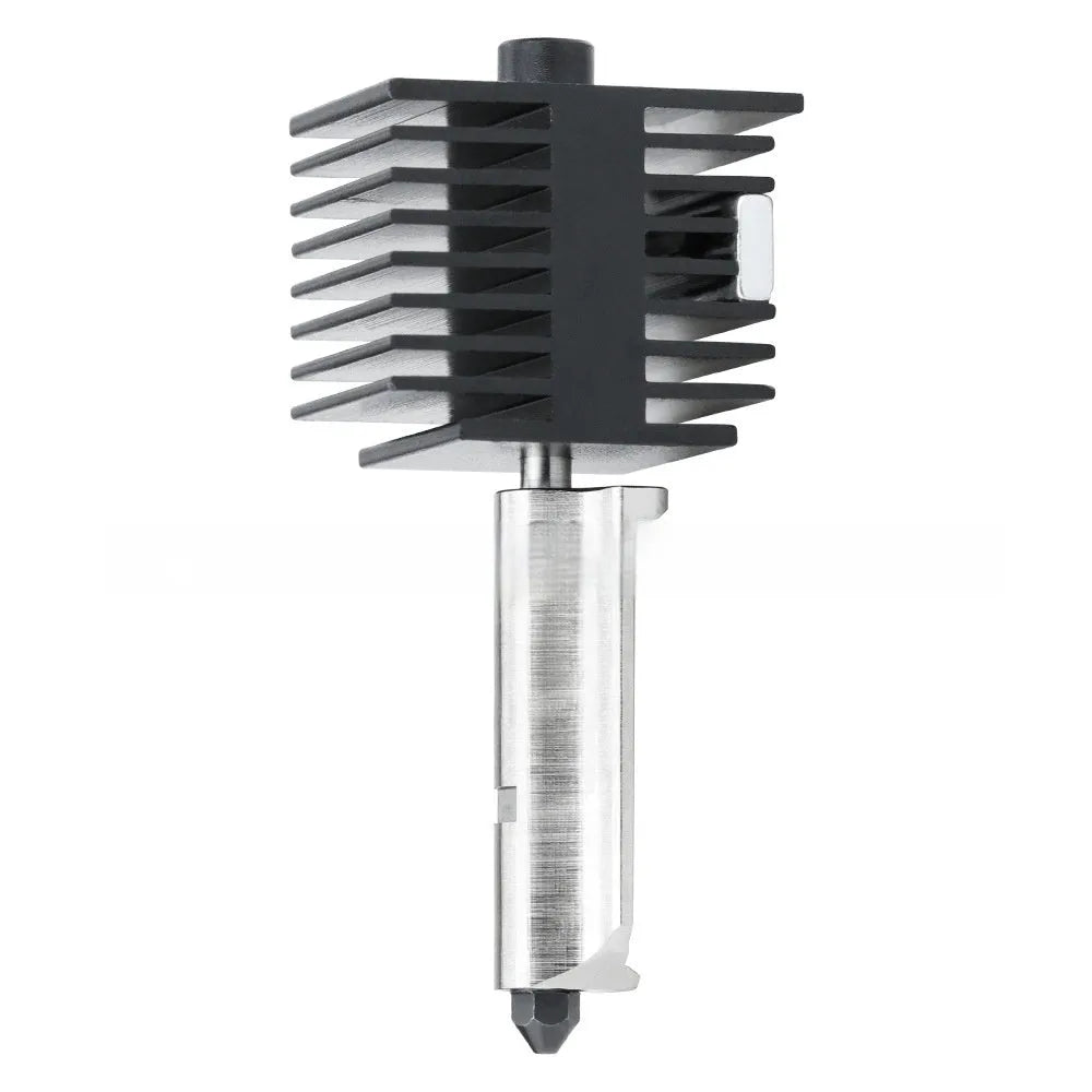 Bambu Lab A1 Mini hot end nozzle assembly set with four hardened steel nozzles and black silicone sleeves