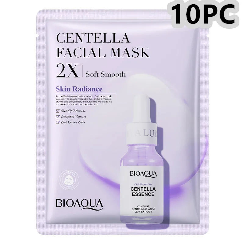 Collagen and hyaluronic acid facial sheet mask in 30g gel format with Vitamin C and Centella Asiatica options
