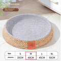 Rattan cat nest pet bed cage available in four size options for comfortable feline resting