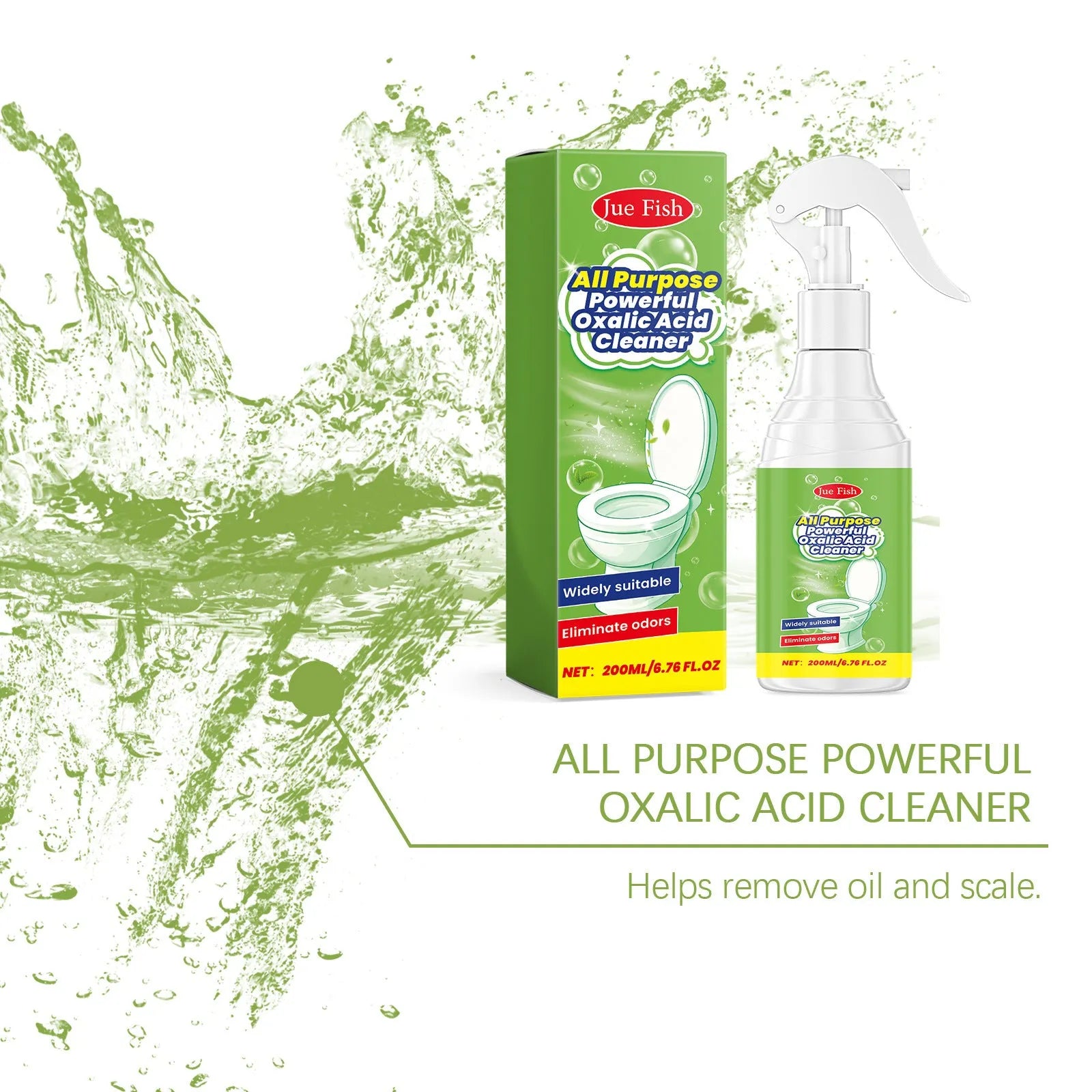 200ml multi-function household grease cleaning spray bottle measuring 5.5x13.6cm