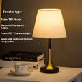 Retro alloy bedside lamp with dimmable LED lighting in American style design
