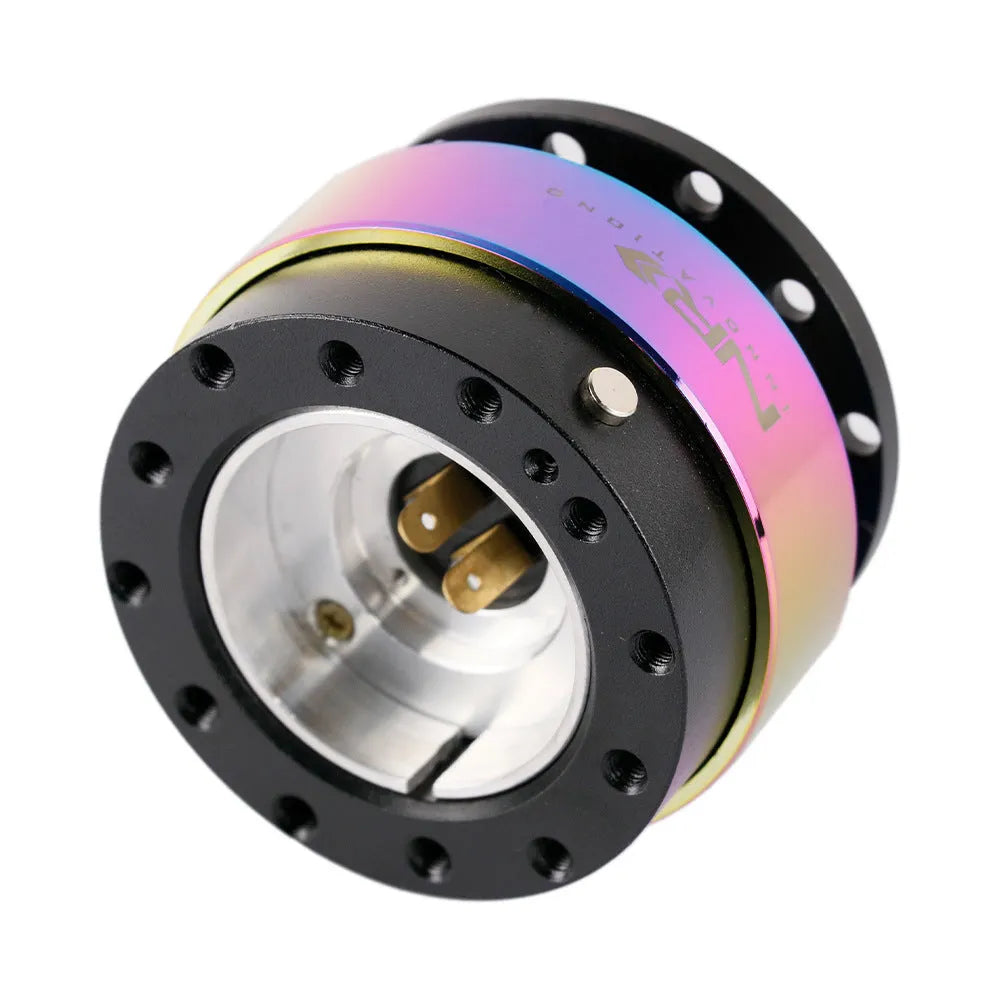 Colourful car steering wheel quick-release device with heightening connection base