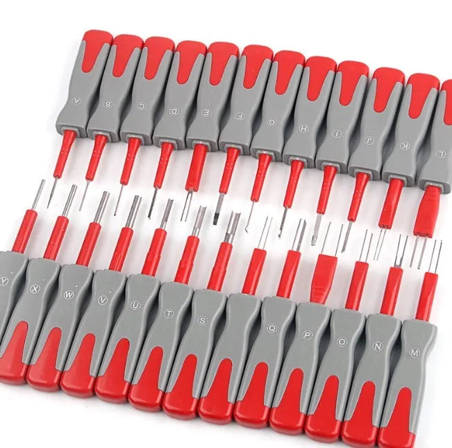 25-piece car terminal removal tool set for automotive electrical harness disassembly