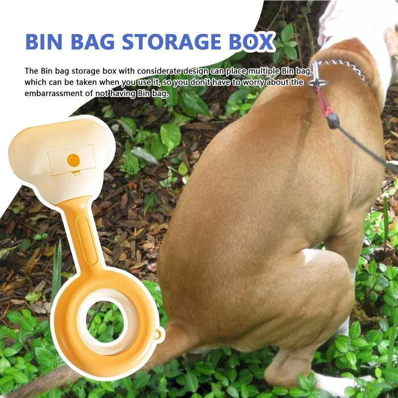 Blue cloud shape jaw dog pooper scooper on a lawn