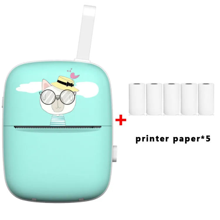 Bluetooth portable printer for wrong questions and labels, 55mm width, 300DPI, blue colour, compact size