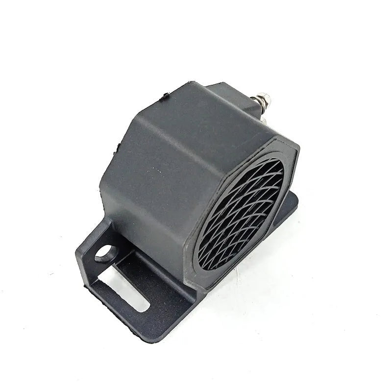 Black GQ-208A 12-80V vehicle reversing horn and buzzer with wire connectors.