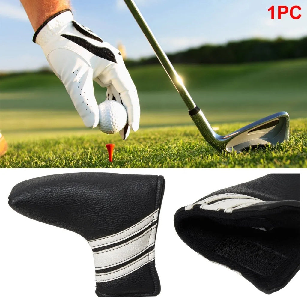 Black PU leather golf club push rod protective sleeve for shaft and handle protection