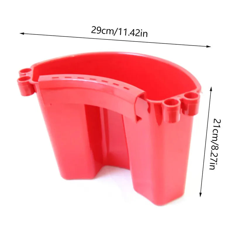 PP plastic car wash bucket with carrying handle in choice of black, blue, pink, or red colours