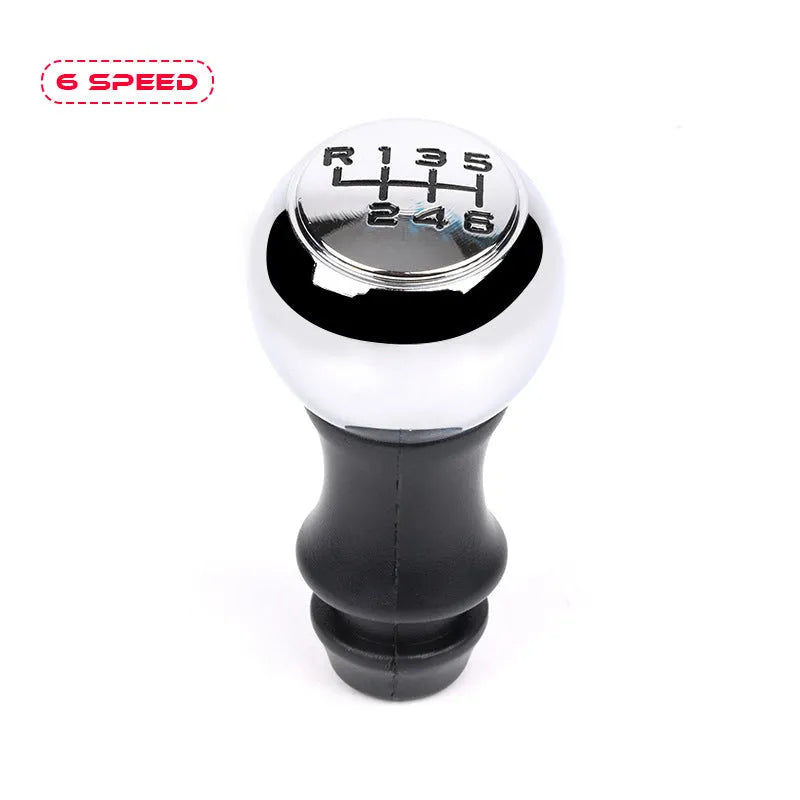 Black aluminium alloy ABS gear knob handball for Peugeot 106 206 307 407 models with font 5 files
