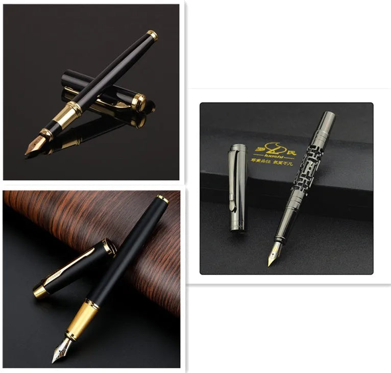 Metal rollerball pen 0.5mm fine nib black colour with alternative ink system