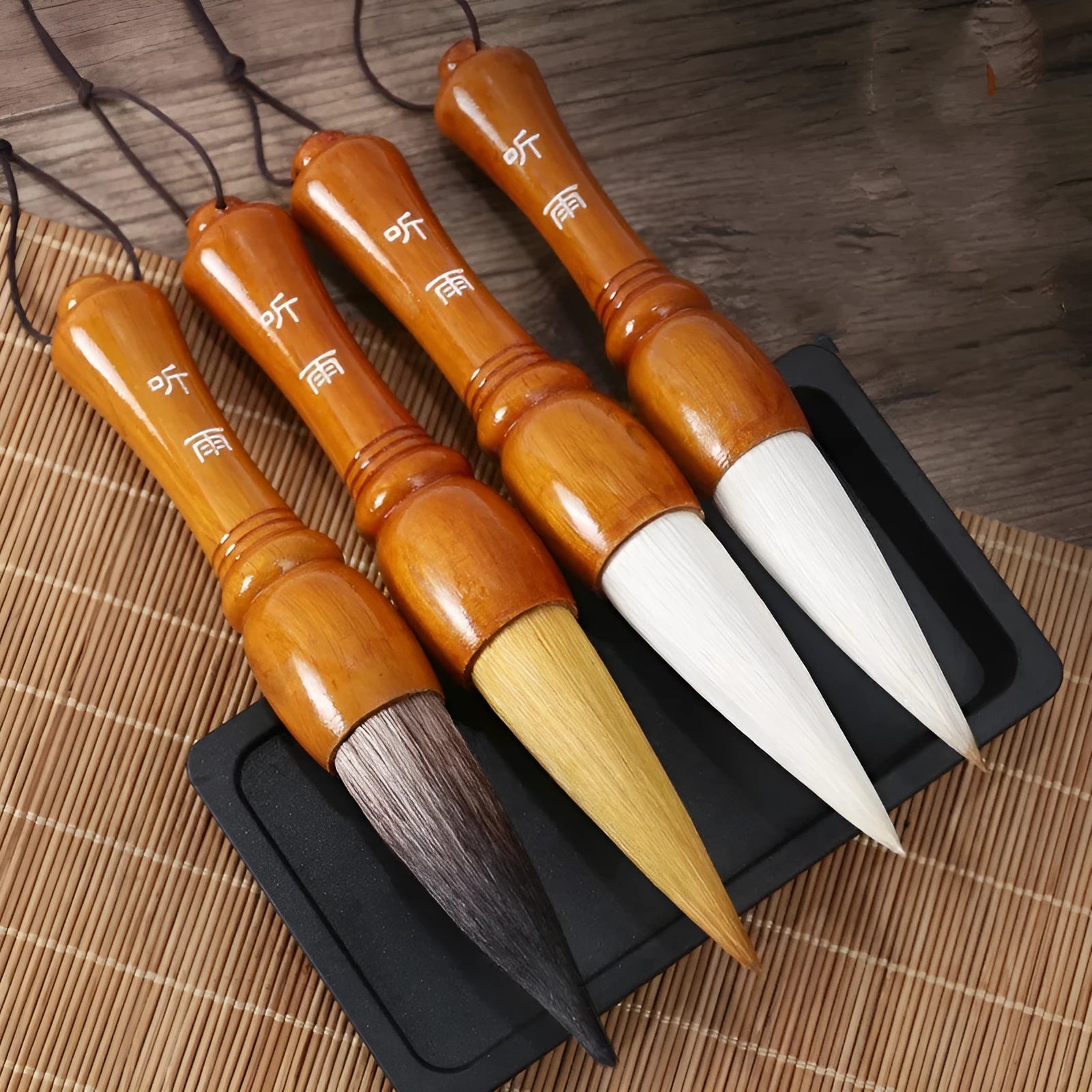 Large traditional Chinese wrist brush with mixed wolf and sheep bristles for painting