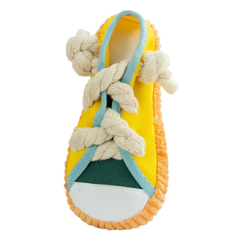 Oxford cloth sound pet toy in Bondi Blue with dimensions 7x8x18cm on plain background