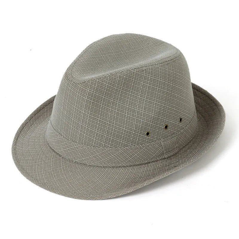 A thickened suit material fedora hat for men shown in Bervis black, with a 60mm brim.