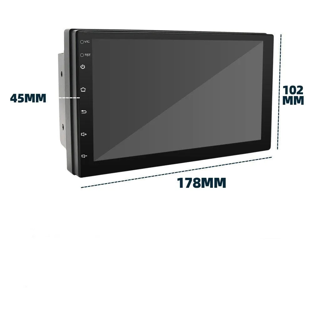 Universal car MP5 player with 7-inch touchscreen display showing navigation interface