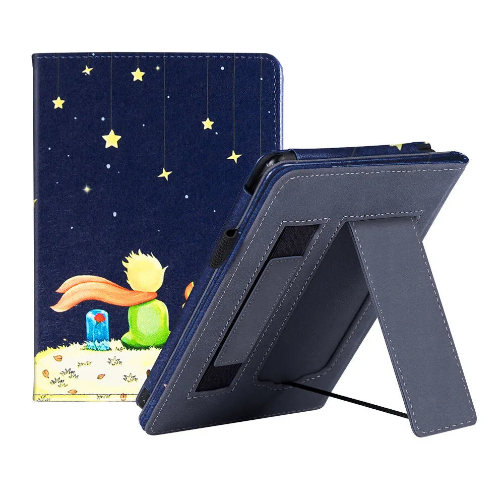 Kindle Paperwhite 5 leather case with integrated wrist strap bracket in multiple colour options