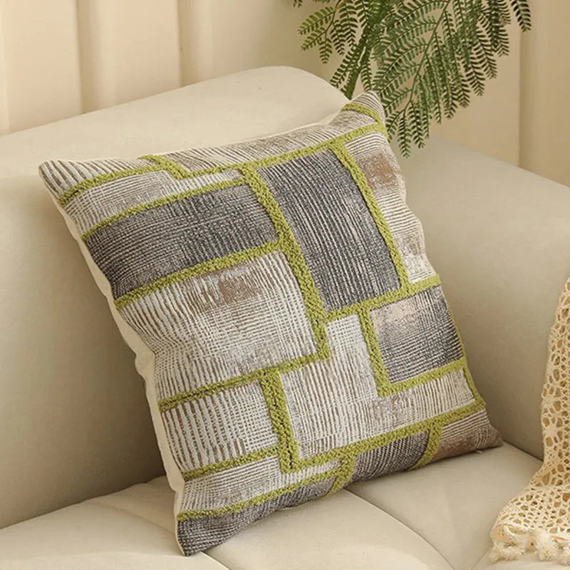 45x45cm jacquard woven cushion cover with a retro floral and plant pattern in a choice of eight colours.