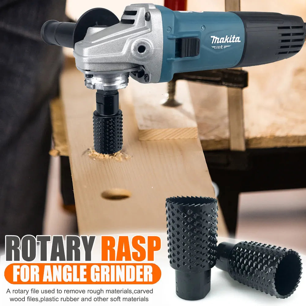 Spherical angle grinder grinding head for woodworking with M10 and M14 thread compatibility