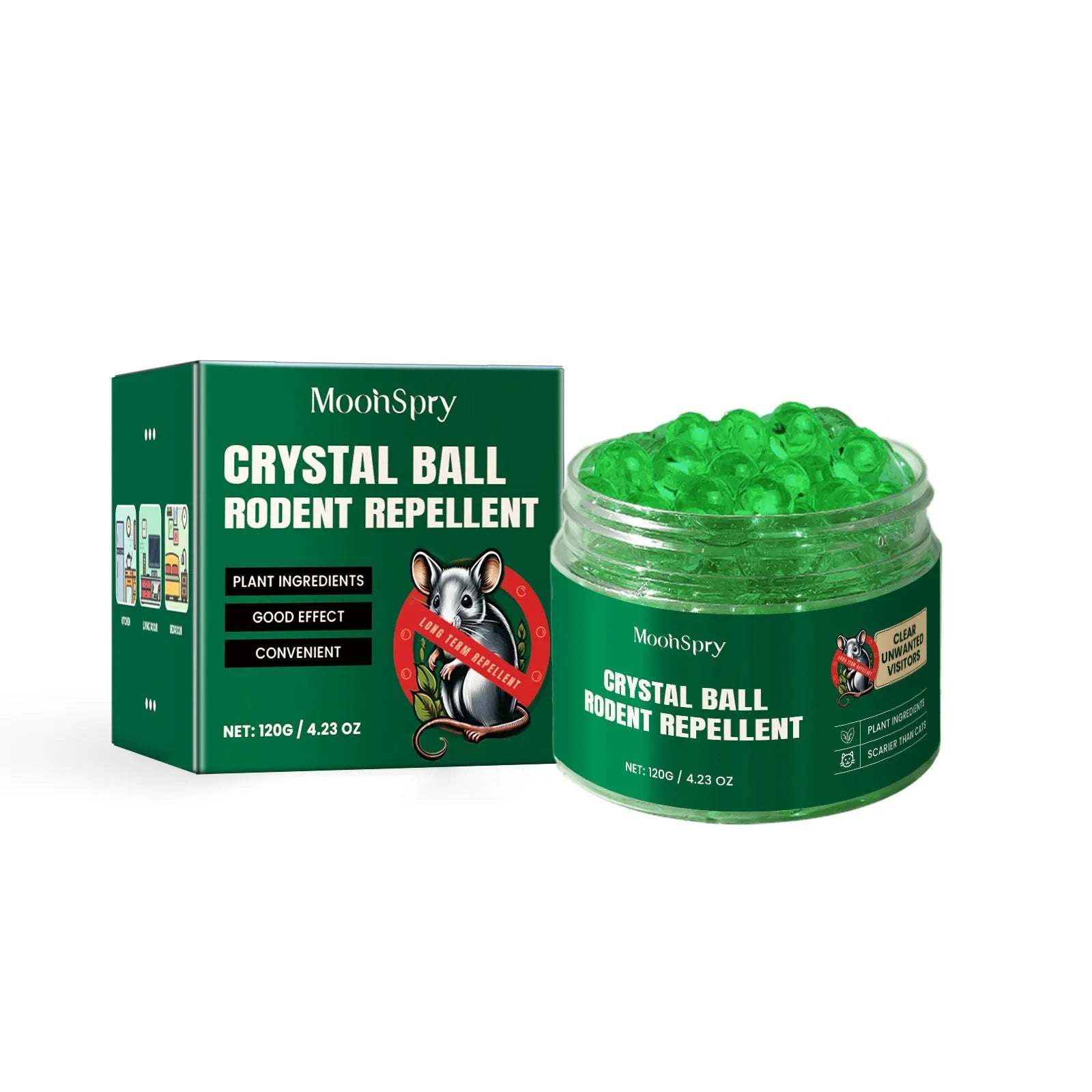 60ml natural mouse repellent spray bottle with essential oil formula