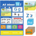 Alphabet learning sleeve table chart with educational cards for early years literacy development