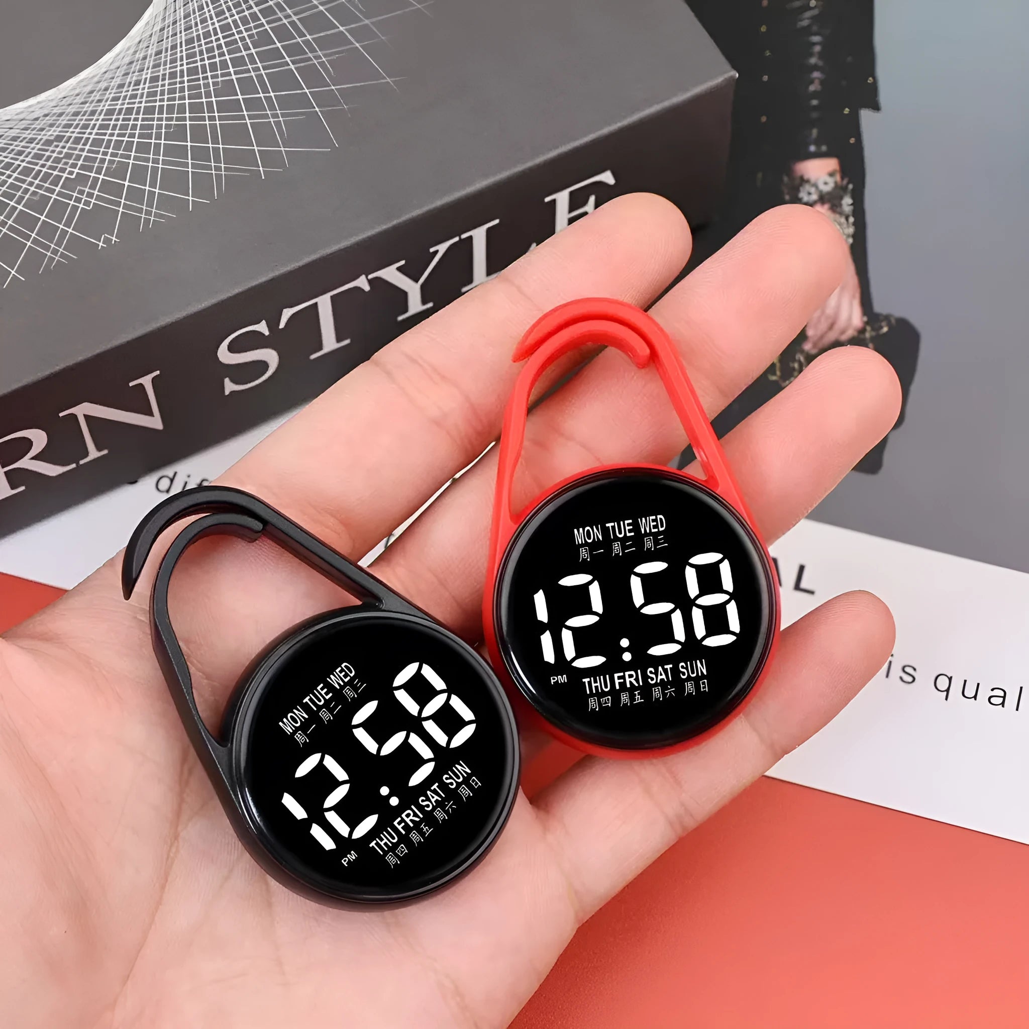 LED luminous electronic digital watch with waterproof plastic strap and multiple colour options