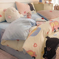 Cartoon dog cotton bedding set four-piece pure cotton quilt cover with animal world design