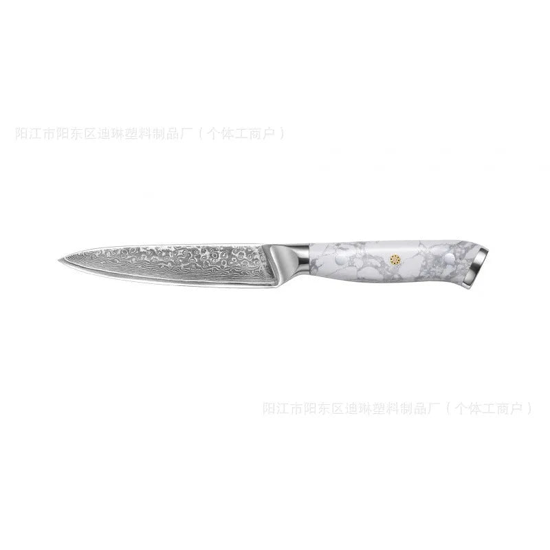 Damascus chef's knife with 21cm VG10 steel blade and modern handle design