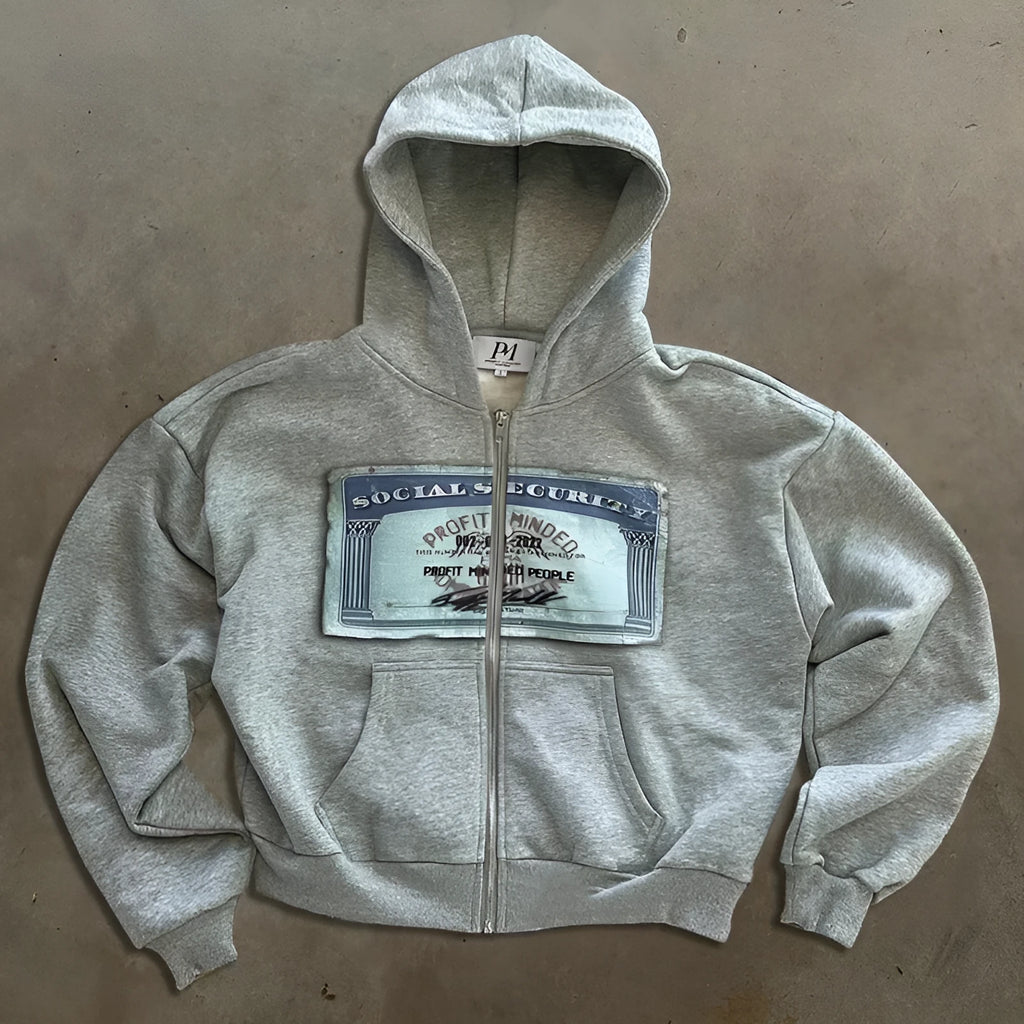 Men's and women's cute hoodie zip jacket with letter pattern in black, grey, or pink colours