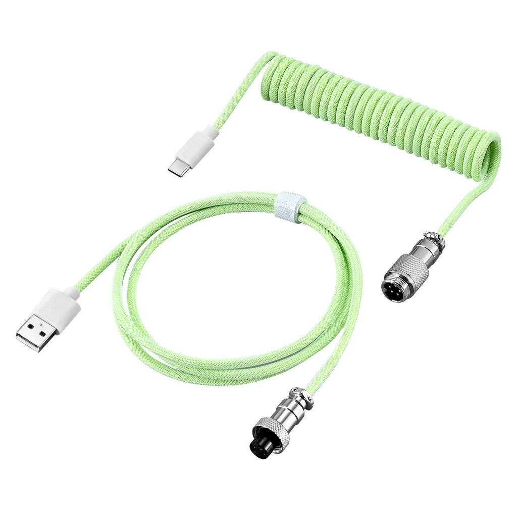 3m USB DIY data cable for mechanical keyboards, available in multiple colours including black and fluorescent green