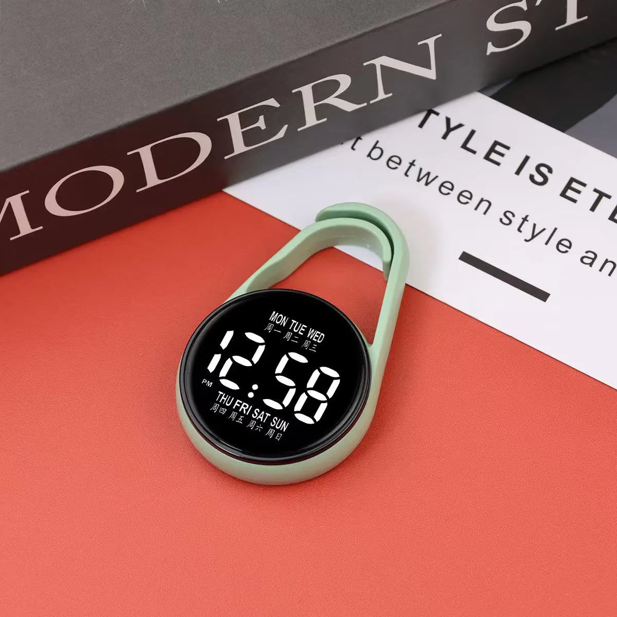 LED luminous electronic digital watch with waterproof plastic strap and multiple colour options