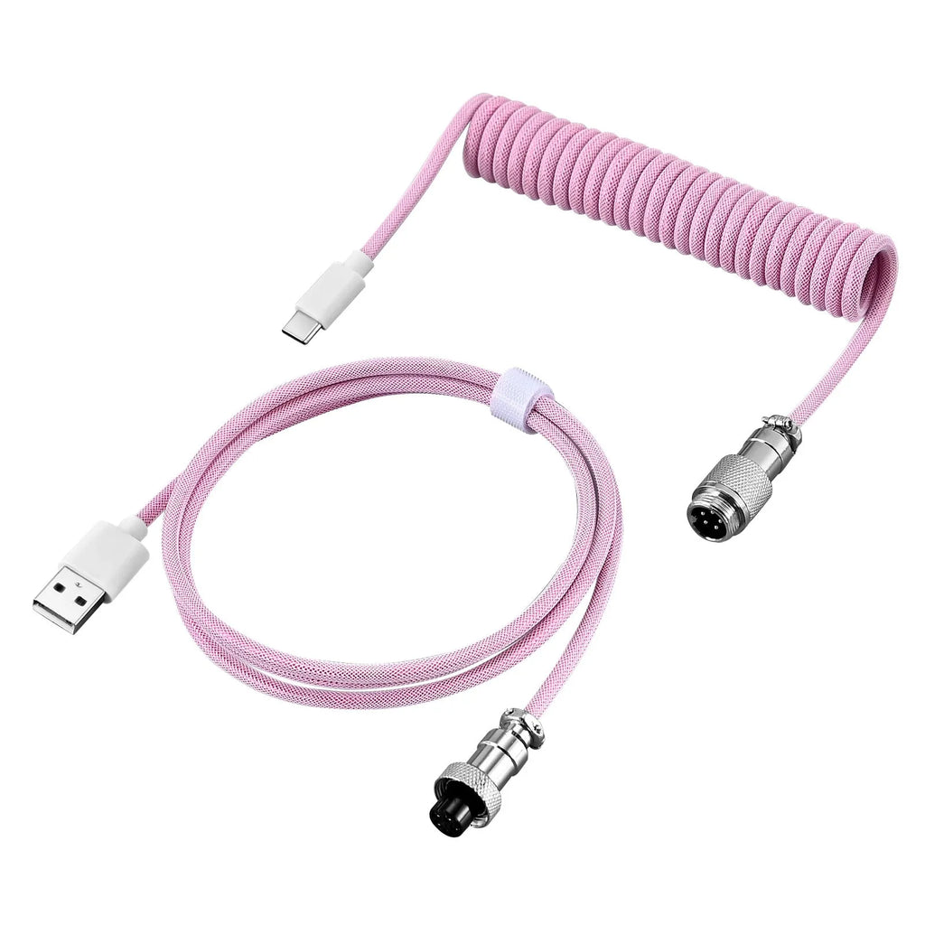 3m USB DIY data cable for mechanical keyboards, available in multiple colours including black and fluorescent green