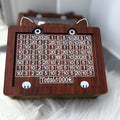 Digital wooden coin bank with LCD display in retro currency library design