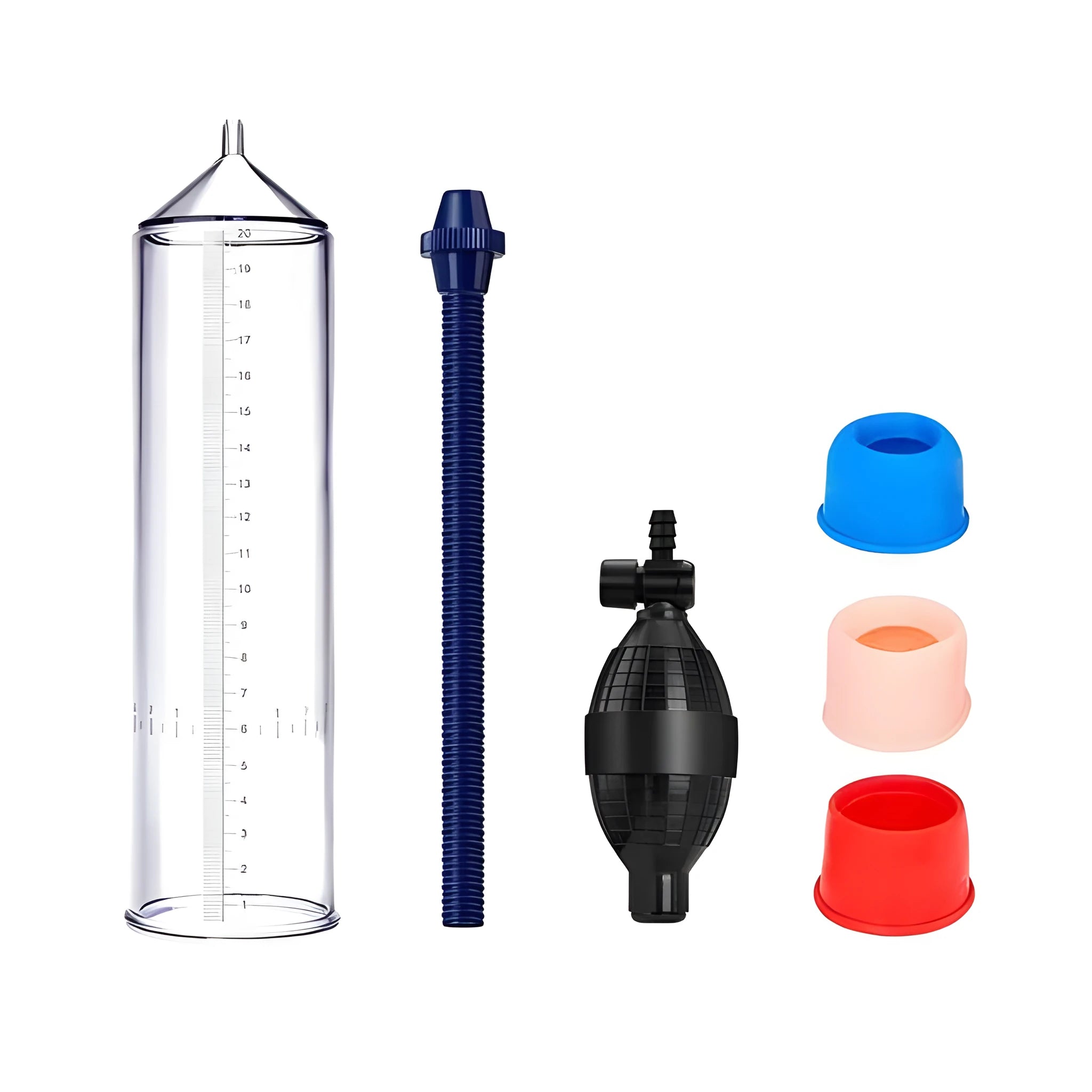 Male minimalist home exercise machine silicone cover accessory with plastic valve and components