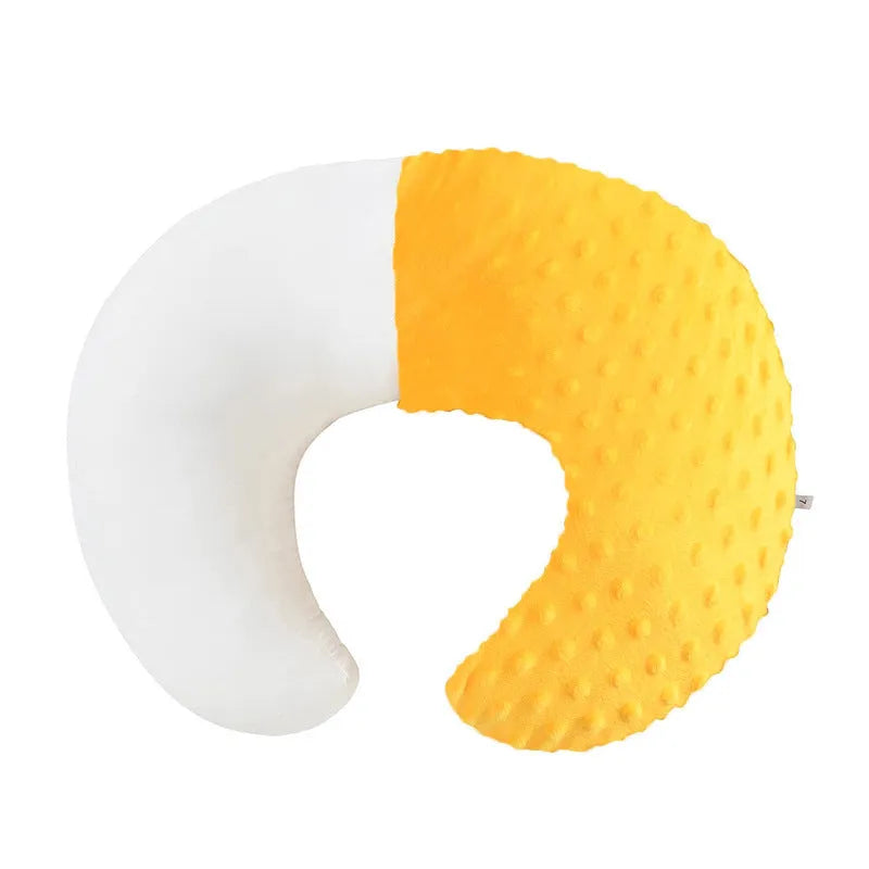 Nursing pillow with spill prevention feature in choice of four colours