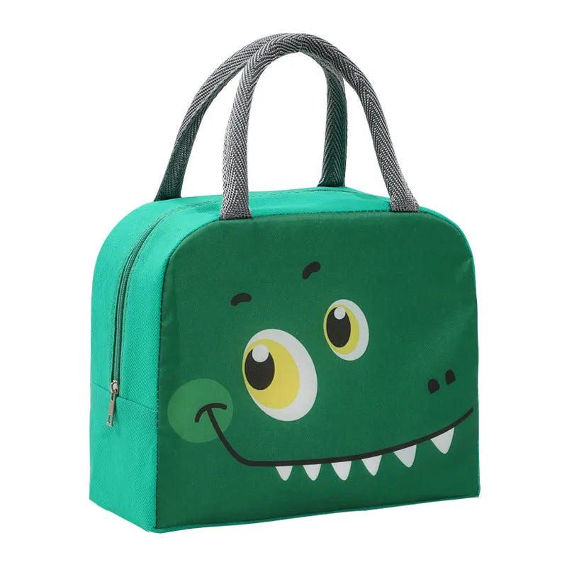 Children's insulated lunch box bag in cartoon design with aluminium foil insulation