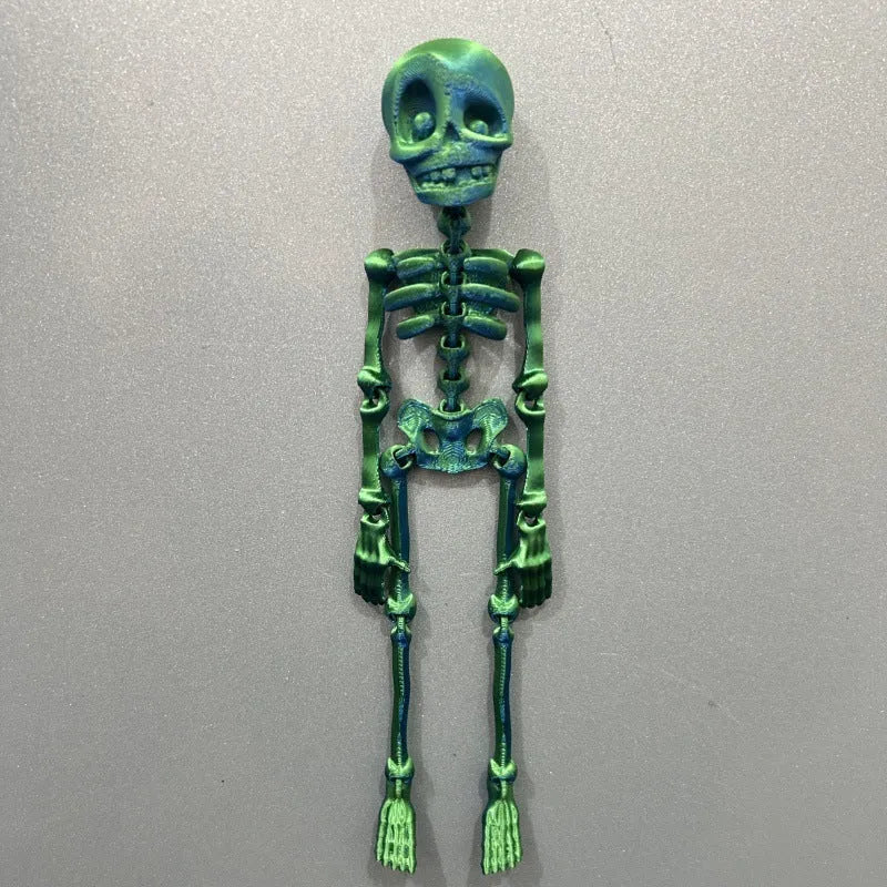 3D printed PLA skull refrigerator magnet ornament in modern art style, 18cm high
