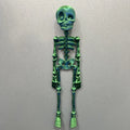 3D printed PLA skull refrigerator magnet ornament in modern art style, 18cm high