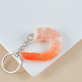 PVC simulation shrimp keychain with door buckle attachment in 1.5cm thickness
