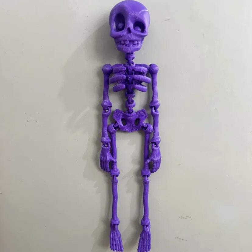 3D printed PLA skull refrigerator magnet ornament in modern art style, 18cm high