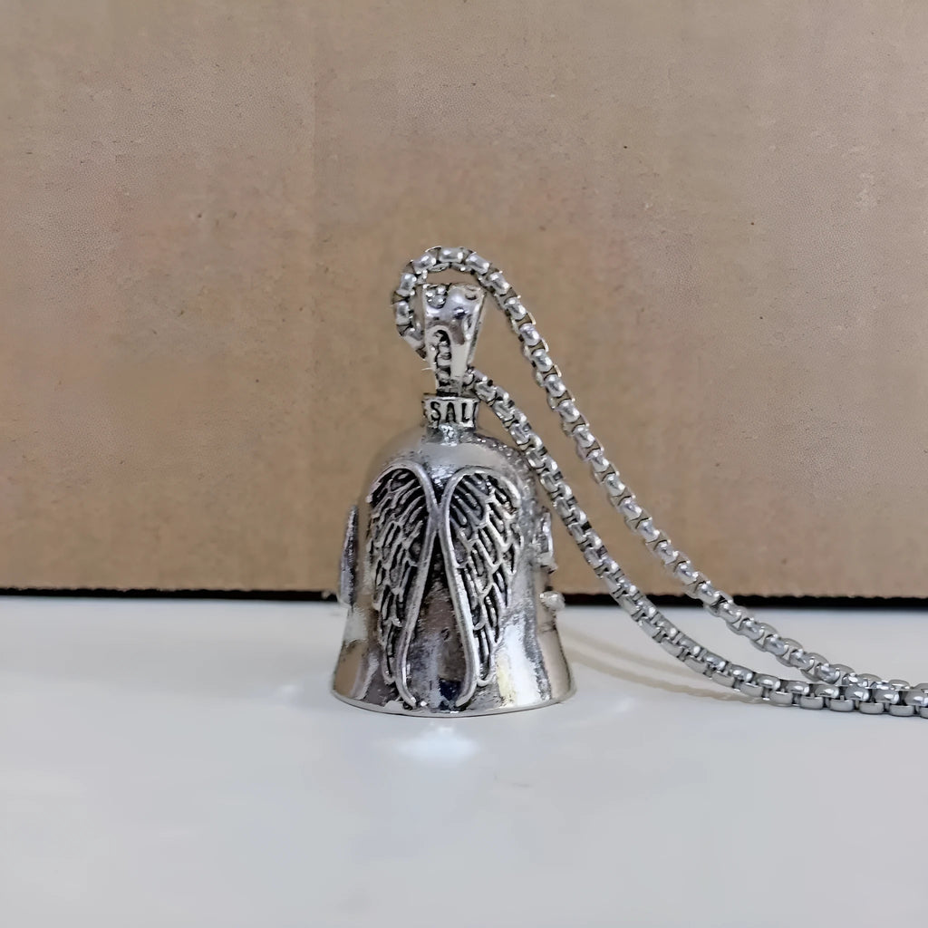 Vintage white angel wings feather necklace and keychain set in alloy with electroplated finish
