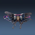 Purple temperature change butterfly collar with rhinestone decoration on alloy chain