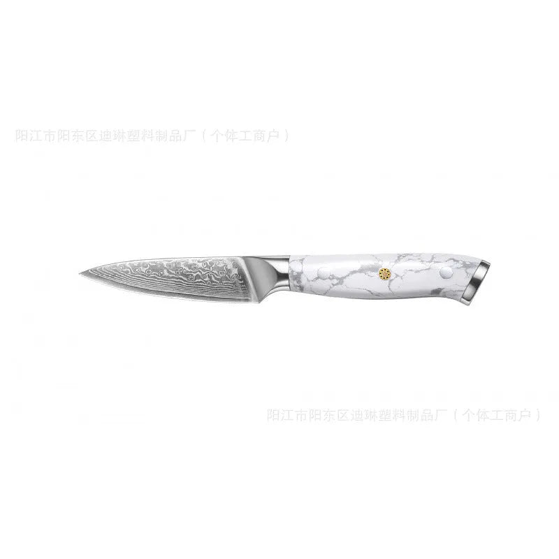 Damascus chef's knife with 21cm VG10 steel blade and modern handle design