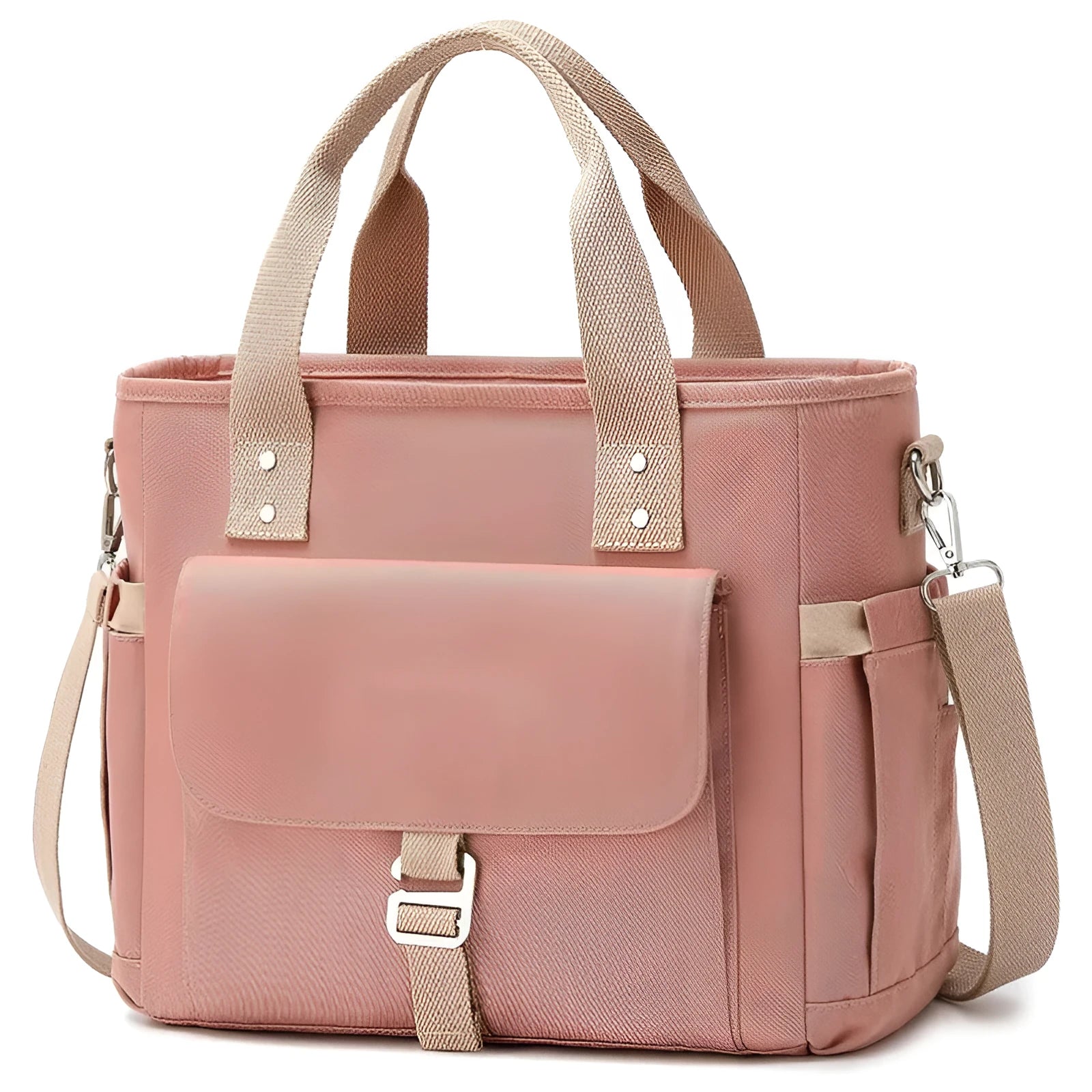Oxford cloth insulated picnic bag with removable shoulder strap in cube design for outdoor meals