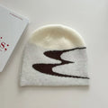 Acrylic knitted beanie hat in black, grey or white colours with 56-58cm head circumference