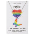 Stainless steel necklace and bracelet set with inspirational colour printing in regular chain style