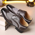 Men's casual plaid shoes with a square toe and lace-up front, in multiple colours.