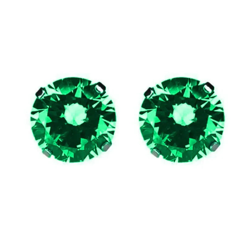 Titanium alloy double-headed zircon navel stud showing colour options and 1.6mm thickness