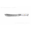 Damascus chef's knife with 21cm VG10 steel blade and modern handle design