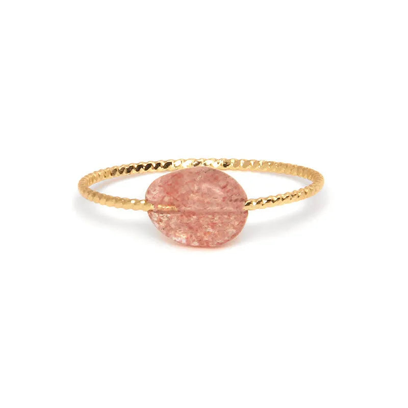 Geometric agate women's ring showing original design and stone material